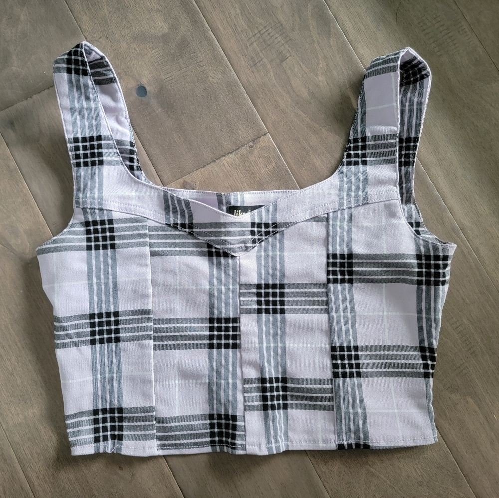 Plaid Crop Top - Large